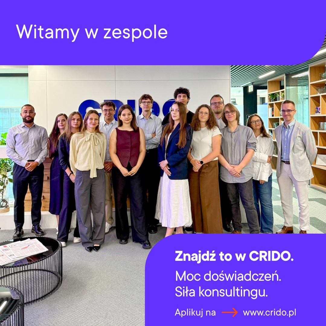 Zgodnie z tradycją na początku miesiąca przywitaliśmy nowe osoby w CRIDO! 🎉

Ta liczna grupa, która wzięła udział w dzisiejszym Induction, wesprze takie zespoły jak: Ceny Transferowe, Corporate Finance, Zespół postępowań podatkowych i rozwiązywania sporów, Dotacje i ulgi podatkowe, Digital, Kancelaria prawna CRIDO oraz Kontroling, IT i Administracja.

Trzymamy kciuki za sprawne wdrożenie! 😊

#CRIDOkariera